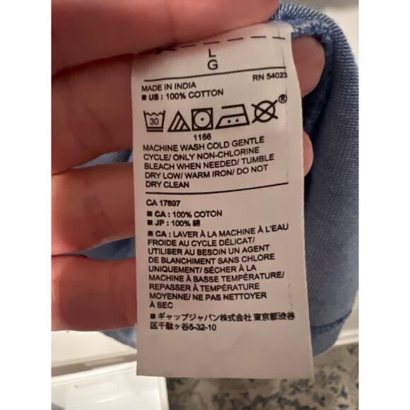 Banana Republic, Blue golf shirt with pocket, Size L, KB300 - Picture 4 of 4